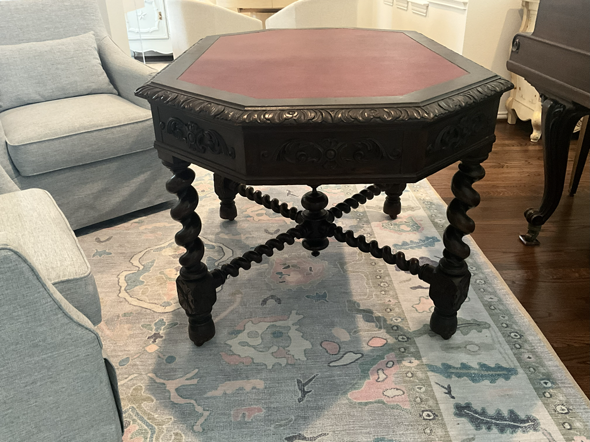 antique desk barley twist